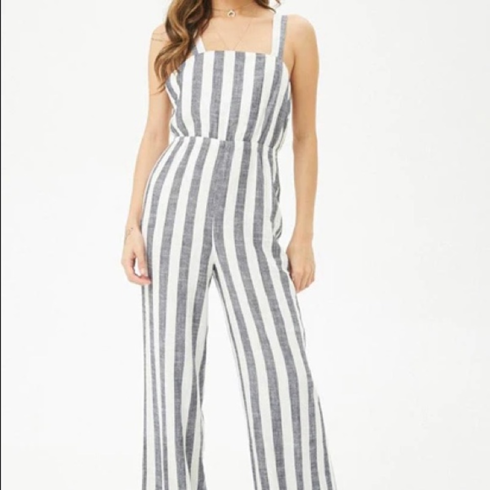 Forever21 Linen Blend Jumpsuit